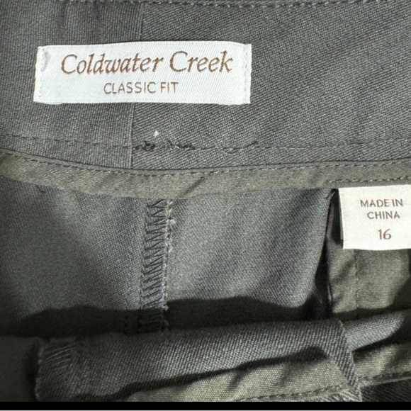 Coldwater Creek Natural Fit Black Chino Pants - Women's Size 16 - Picture 5 of 5